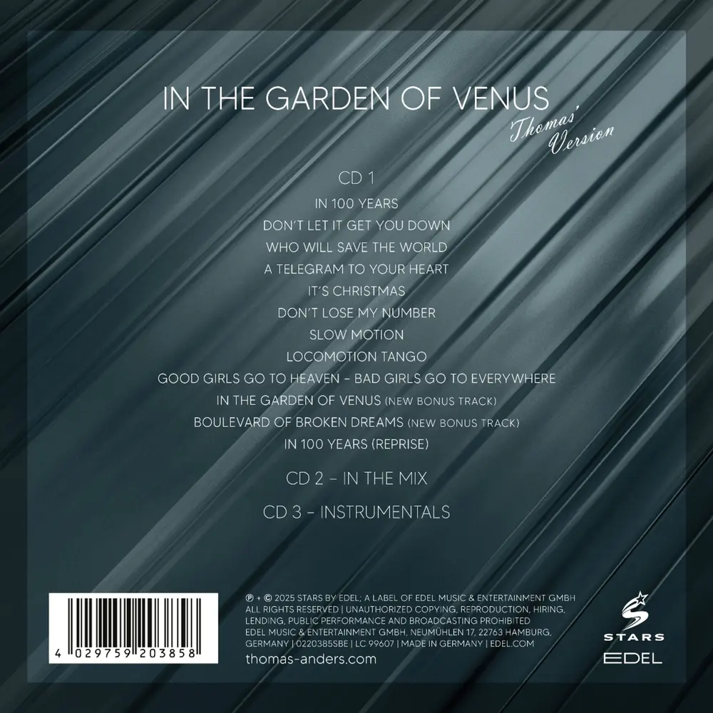 SINGS MODERN TALKING: IN THE GARDEN OF VENUS