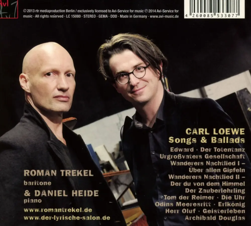 Roman Trekel and Daniel Heide – LIEDER & BALLADEN (CD)