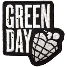 Green Day – Stacked Logo & Grenade (Nažehlovačka)