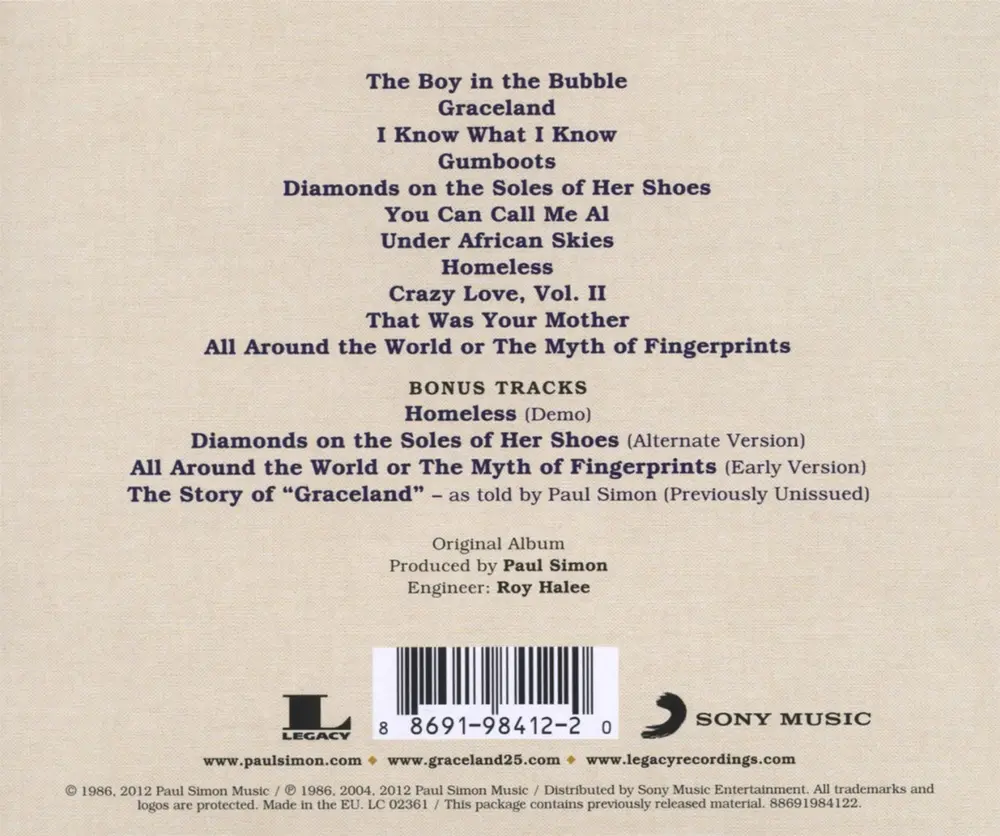Graceland 25th Anniversary Edition