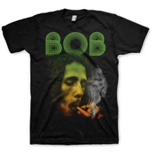 Bob Marley, Tričko Smoking Da Erb, Unisex, Čierna