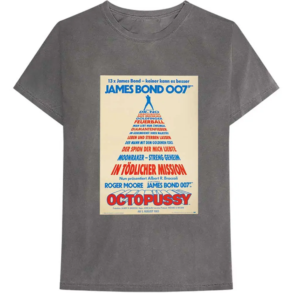 James Bond 007 – Octopussy German Poster (Gri) (Tricou)