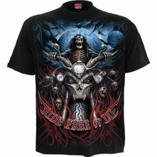 Tričko Unisex T-Shirt: Ride Free (Black) (Back Print)