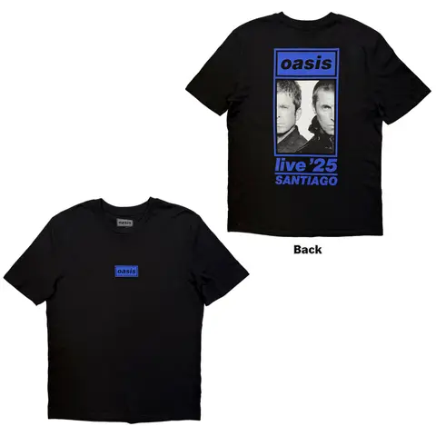 Unisex T-Shirt: Santiago Half Faces Fan Store (Black) (Back Print & Ex-Tour)