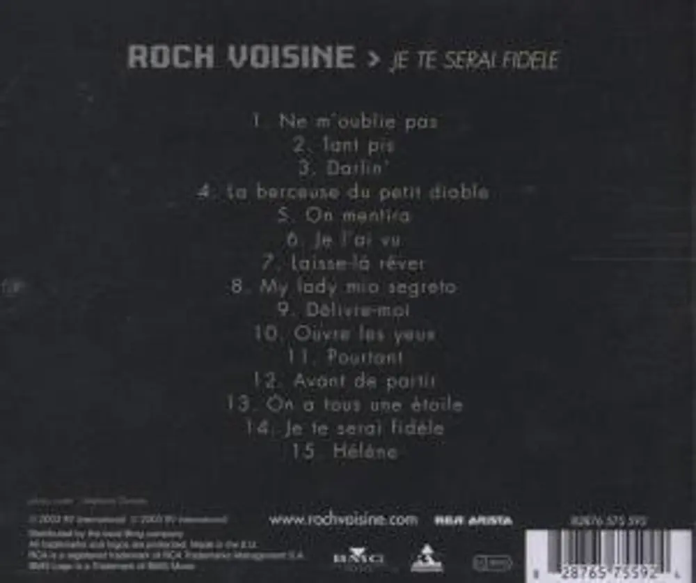 Roch Voisine – Je Te Serai Fidèle (CD)