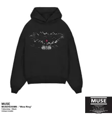 Unisex Pullover Hoodie: Wow Ring (Black) thumbnail