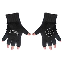 Lemmy, Rukavice Logo & Iron Cross, Unisex, Čierna