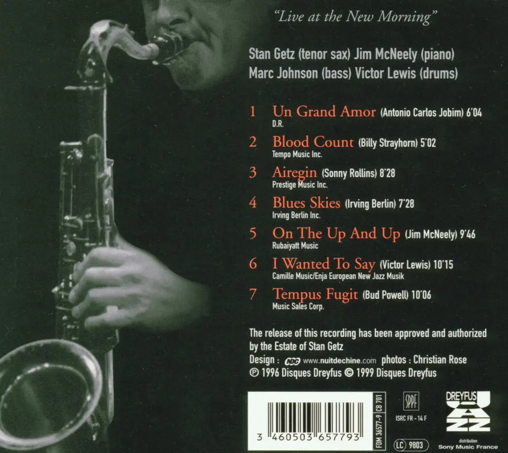 Stan Getz – LIVE IN PARIS (CD) 1