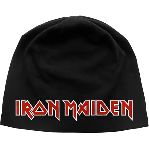 Iron Maiden – Čapica Logo LD Print (Čierna), Unisex, Čierna