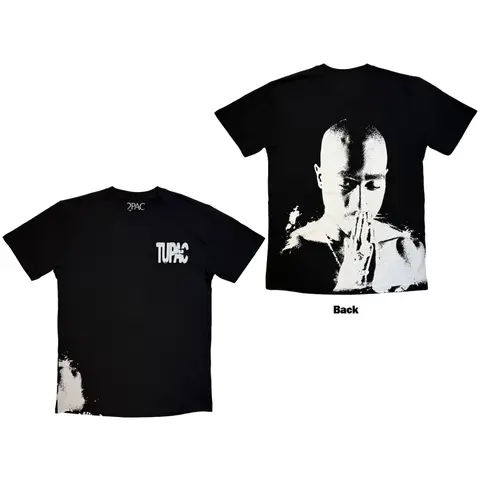 Unisex T-Shirt: Prayer AOP (Black) (Back Print)