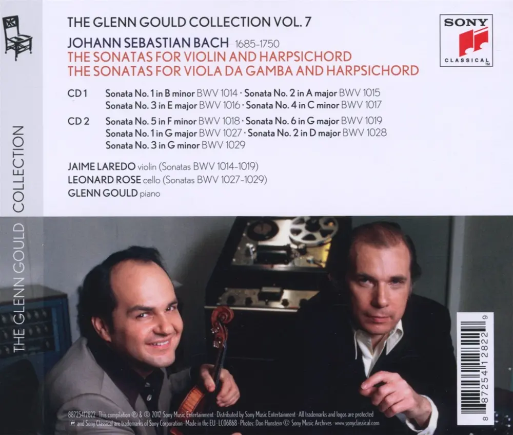 Glenn Gould Plays Bach: the 6 Sonatas For Violin & Harpsichord Bwv 1014-1019; the 3 Sonatas For Viola Da Gamba & Harpsichord Bwv 1027-1029
