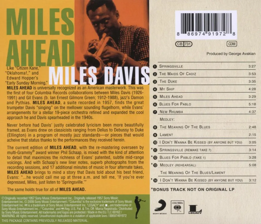 Miles Davis + 19 Orchestra Under Direction Of Gil Evans - Miles Ahead (Columbia Label)