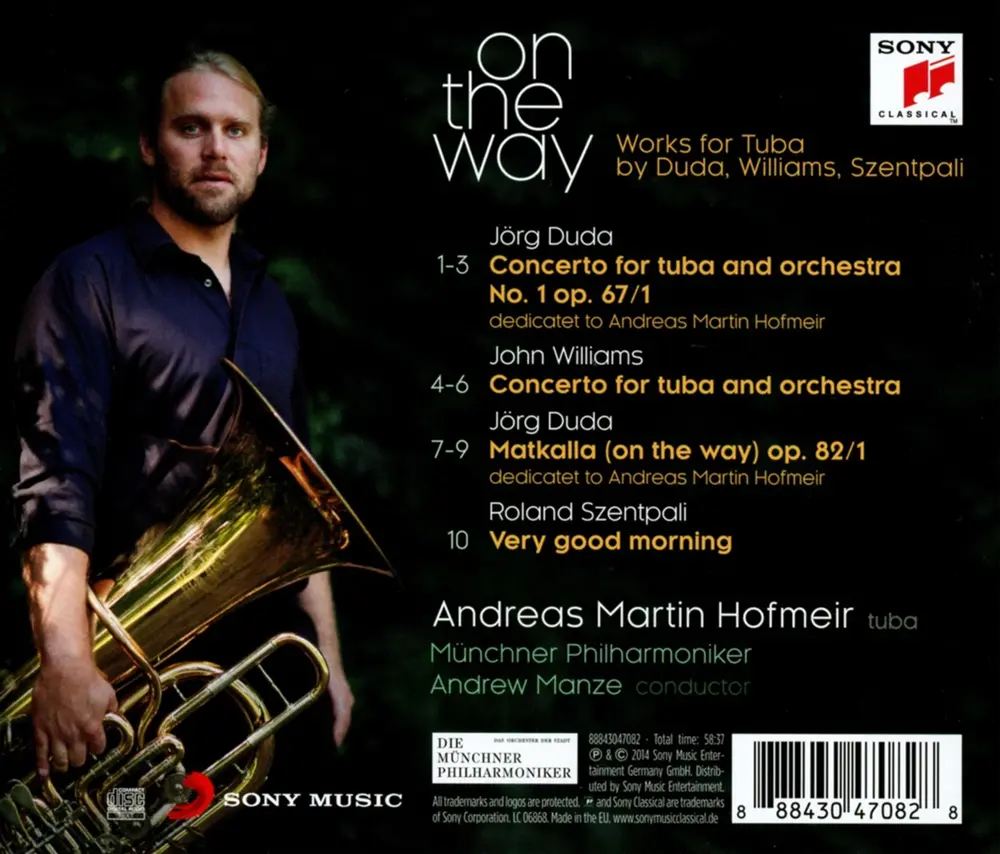 Andreas Martin Hofmeir – On the Way - Works For Tuba By Duda, Williams, Szentpali (CD)