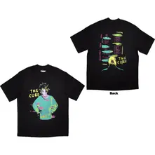 Unisex Oversized Boxy T-Shirt: Beach Party Tour '86 (Black) (Back Print) thumbnail
