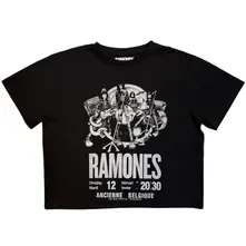 Ladies Crop Top: Belgique (Black) thumbnail