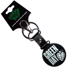 Green Day, Kľúčenka Stacked Logo & Grenade Circle