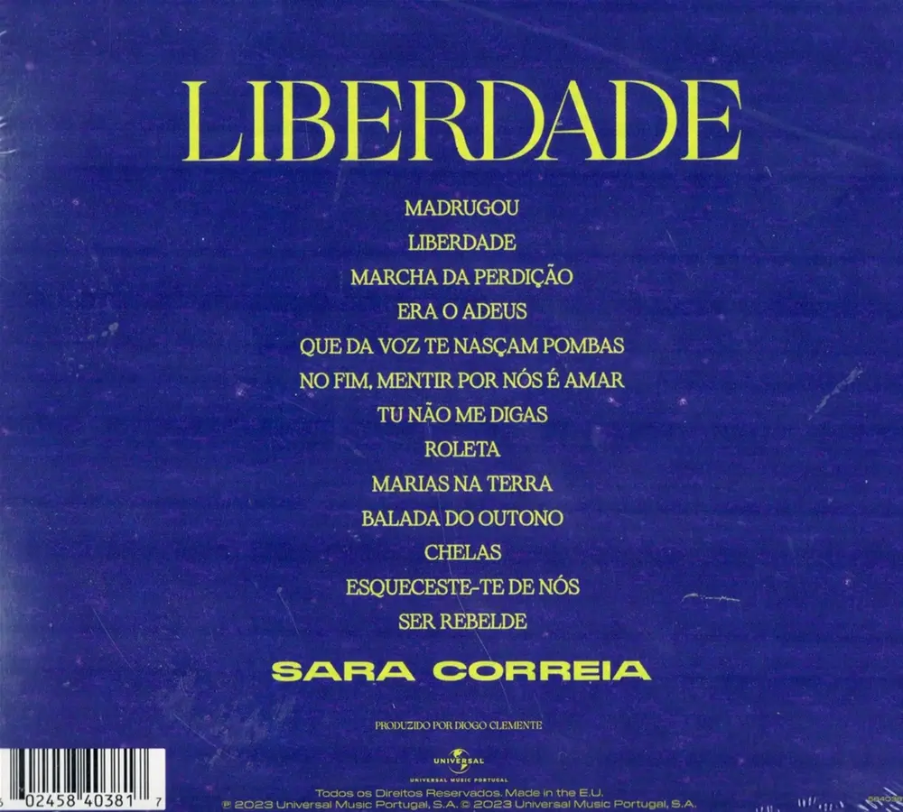 Sara Correia – CORREIA, SARA - LIBERDADE (CD)