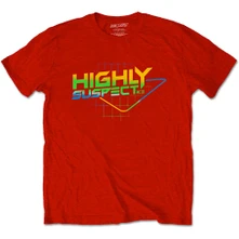 Highly Suspect, Tričko Gradient Type, Unisex, Červená