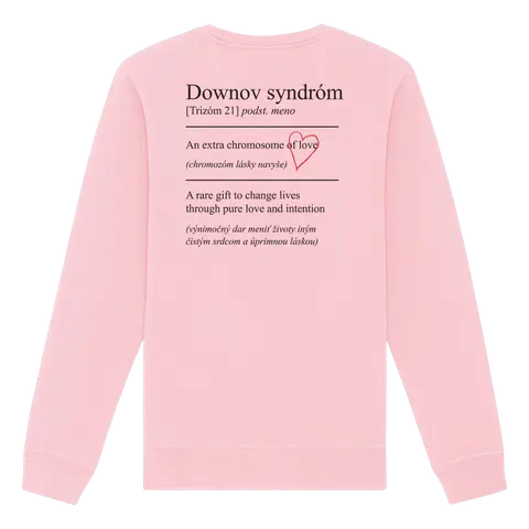Láska Rozdiely Nevidí – Crewneck Chromozóm lásky, Unisex, Ružová