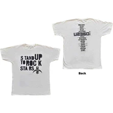 U2, Tričko 360 Degree Tour 2009 Stand Up to Rock Stars, Unisex, Biela