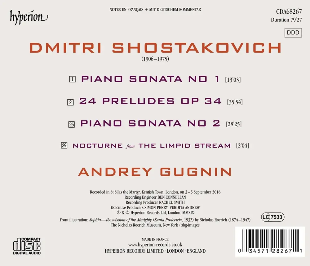 SHOSTAKOVICH: 24 PRELUDES OP 34 & PIANO SONATAS NOS 1 & 2