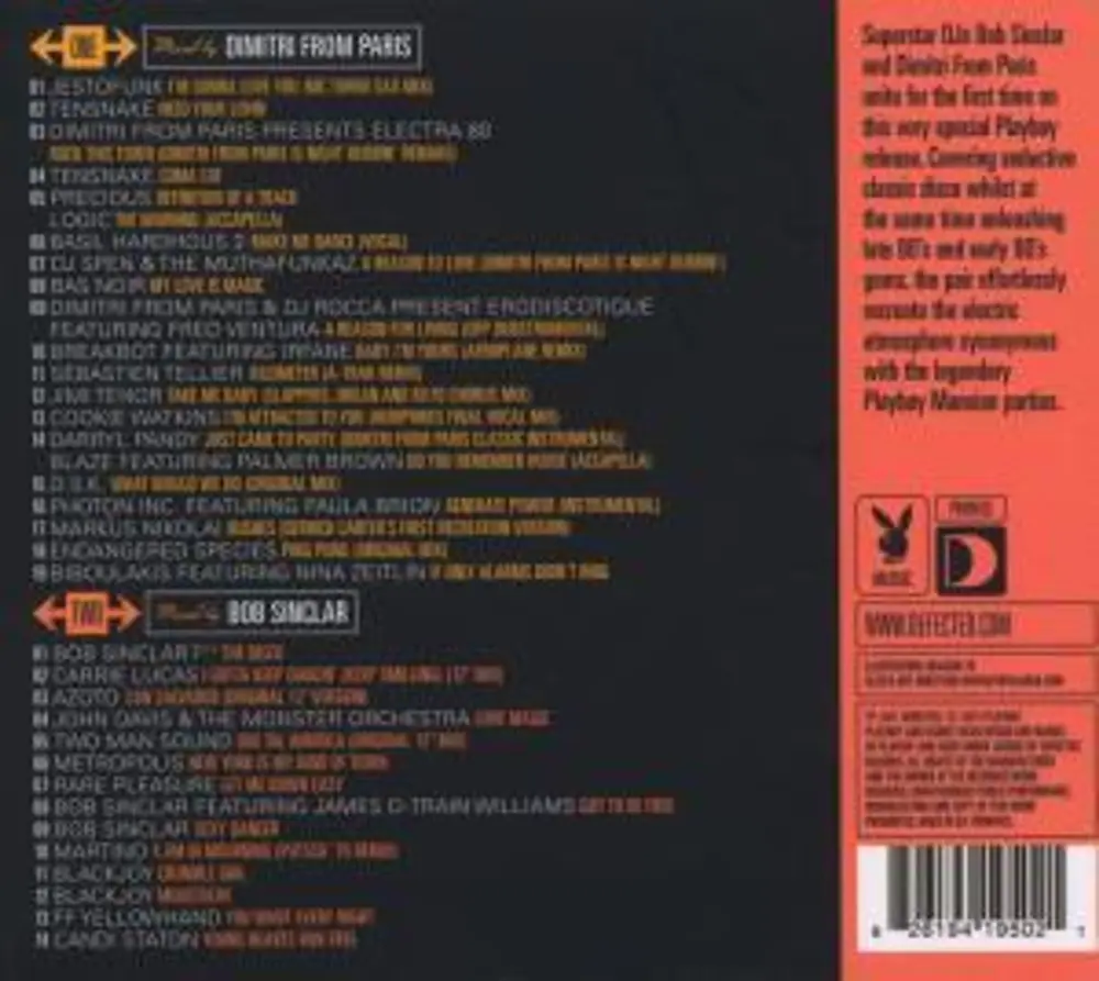 Bob Sinclar – Sinclar, Bob & Dimitri Fr - Knights of the Playboy Mansion (CD)