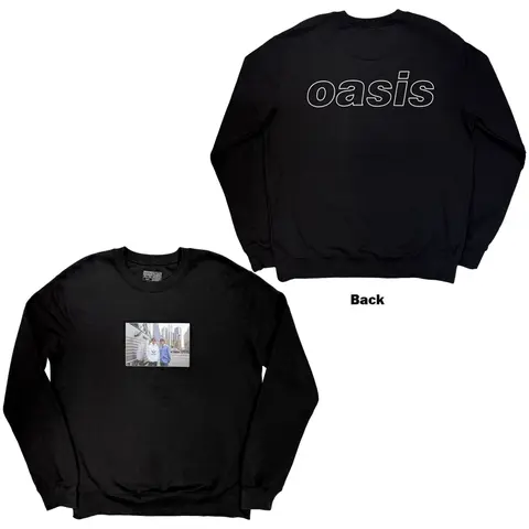 Unisex Sweatshirt: Detroit Bus Photo (Black) (Back Print & Ex-Tour)
