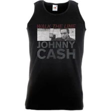 Johnny Cash, Tielko Studio Shot, Unisex, Čierna