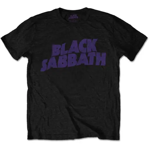 Black Sabbath – Tričko Wavy Logo Vintage (Čierna), Unisex, Čierna