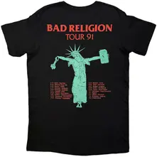 Unisex T-Shirt: Liberty '91 Tour (Black) (Back Print) thumbnail