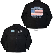 Košeľa Unisex Casual Shirt: Born In The USA Flag (Black)