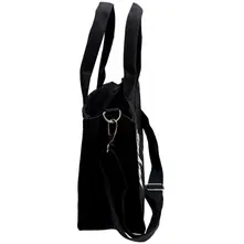 Cotton Tote Bag: Abbey Road & Drop T Logo (Black) (Back Print) thumbnail