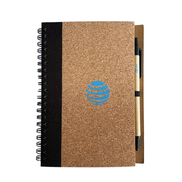 Office Essentials – Notepad Cork Notebook with Pen