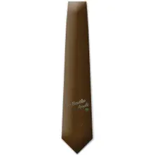 Unisex Silk Neck Tie: On Apple Burnt (Umber Brown) thumbnail