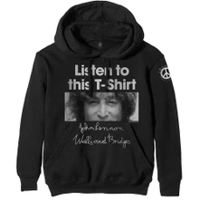 John Lennon, Mikina Listen To This, Unisex, Čierna