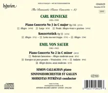 Simon Callaghan – REINECKE & SAUER PIANO CONCERTOS (CD)