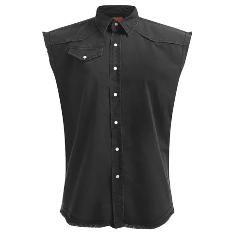 Unisex Worker Shirt: Plain (Black) (Blank)