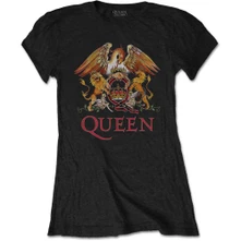 Queen, Tričko Classic Crest, Žena, Čierna