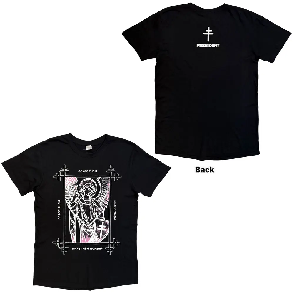 Unisex T-Shirt: Angel (Black) (Back Print)