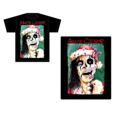 Alice Cooper, Tričko Xmas Card, Unisex, Čierna