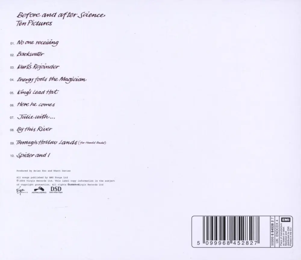 Brian Eno – BEFORE AND AFTER SCIENCE (CD)