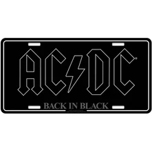 ŠPZ Number Plate: Back In Black