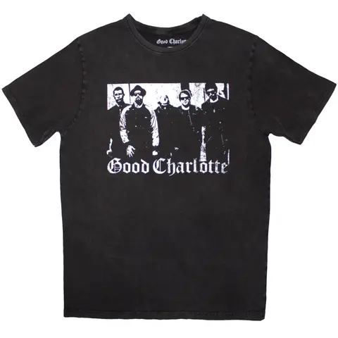 Good Charlotte – Tričko Band Photo (Šedá, Stone Wash T-Shirt), Unisex, Šedá
