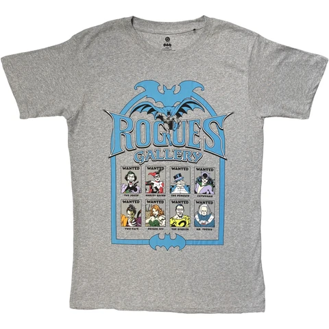 Unisex T-Shirt: Batman Batman Rogues Gallery (Grey)
