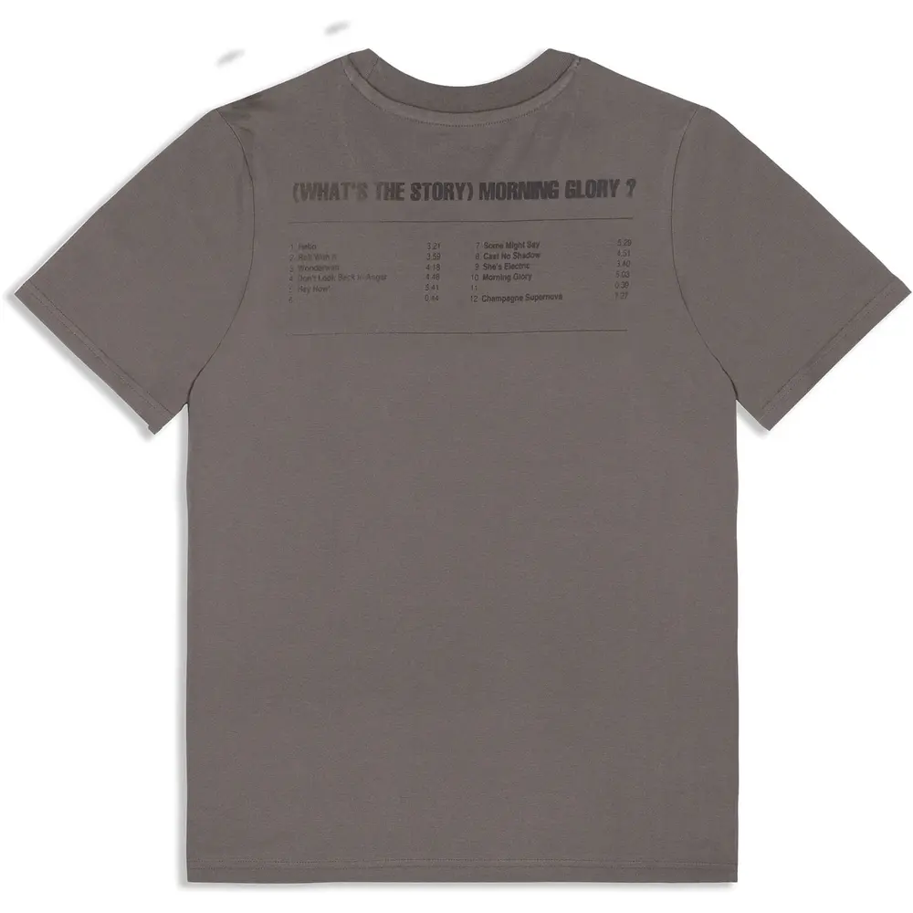 Unisex T-Shirt: What's The Story Tracklist (Grey) (Back Print & Ex-Tour)