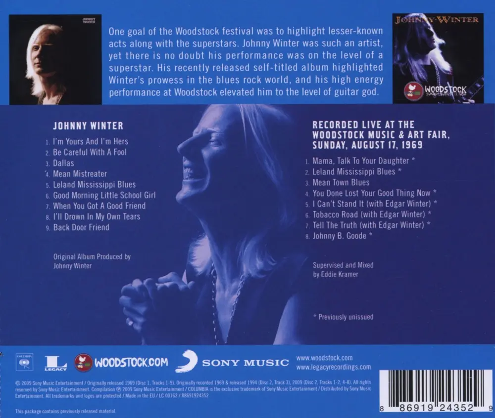 Johnny Winter:  the Woodstock Experience