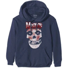 Misfits, Mikina Blood Drip Skull, Unisex, Modrá
