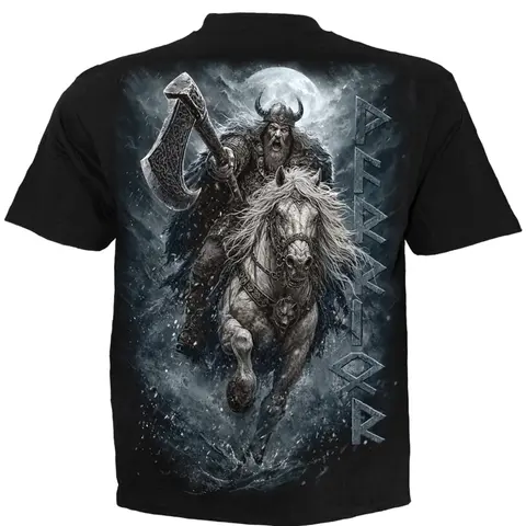 Unisex T-Shirt: Viking Rampage (Black) (Back Print)