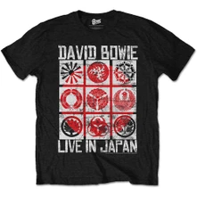 David Bowie, Tričko Live in Japan, Unisex, Čierna