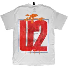 Unisex T-Shirt: Joshua Tree European Tour '87 (White) (Back Print) thumbnail
